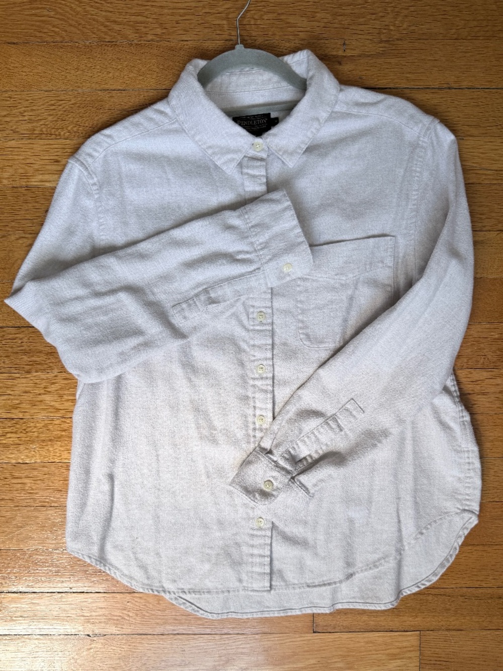 Pendleton Women's Natural Cream Cotton Flannel Size M